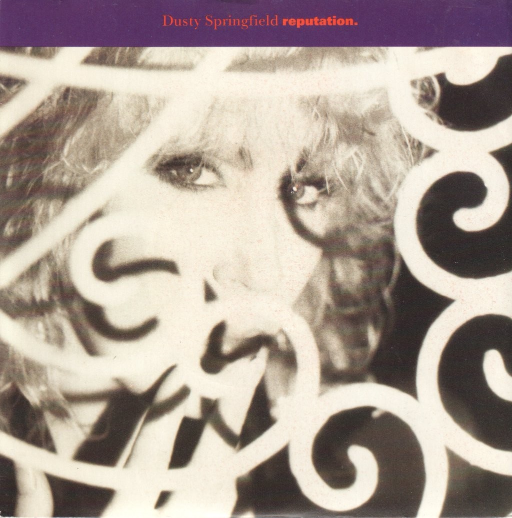 Dusty Springfield Reputation 7"" vinyl UK Parlophone 1990 paper label design in