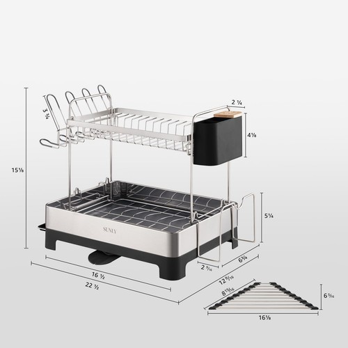 2 Tier Dish Drying Rack, Extra Large Dish Rack, Multifunctional Large Dish Dr... - Picture 6 of 7