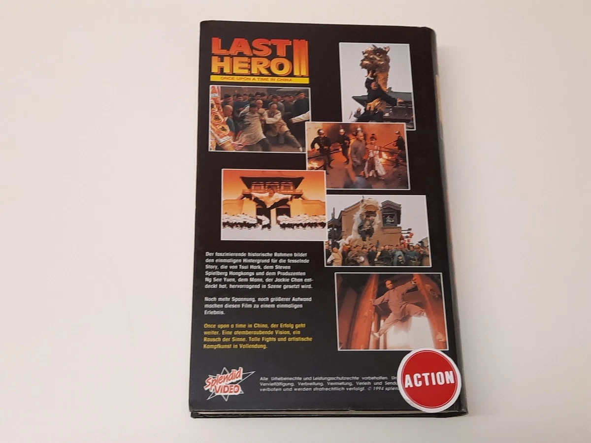 Last Hero II 2 1993 VHS German PAL Video Hartbox Once Upon a Time in China