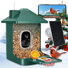 Bird Feeder with Camera,Smart Watching Birds,Ai Identify Species 2K Live Video,2