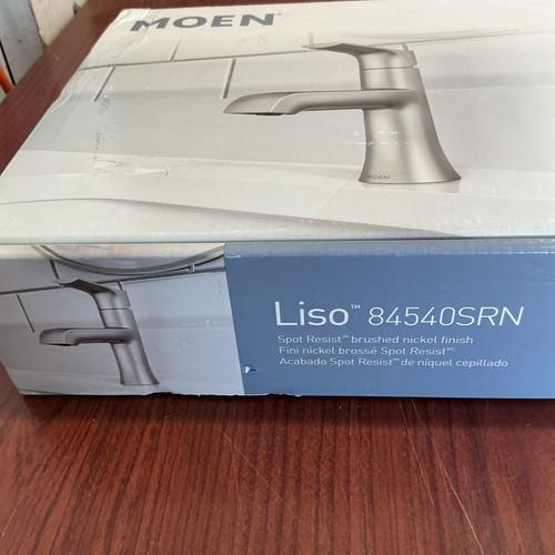 NEW Moen Liso Single Handle Bathroom Faucet 84540SRN Brushed Nickel Finish B77 - Picture 3 of 11