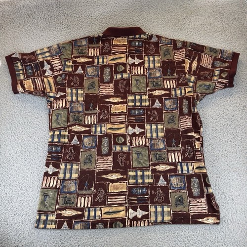 Men’s Chaps Ralph Lauren SS Vintage Large Fishing Print Polo Shirt - Bild 11 von 12
