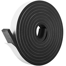 Self Adhesive Foam Tape Weatherstrip 1In x 1/2In x 20Ft High Density Foam Ins...