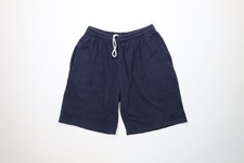 Vintage 90s Champion Mens Medium Faded Monochrome Above Knee Shorts Navy Blue
