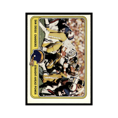 Straight Ahead Power 1981 Fleer Team Action #47 San Diego Chargers NM