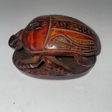 Ancient Egyptian Hieroglyphics Khepri Scarab Beetle 10cm Long