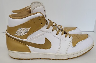 Nike Air Jordan 1 ホワイト/ゴールド★海外アート★ Air Jordan 1 Retro High OG White/Metallic Gold FD2596107 Size 10.5