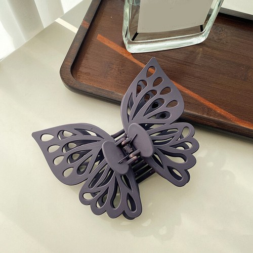 Women Large Hair Claw Clip Double-layer Hollow Butterfly Hairpin Barrettes / - Picture 10 of 25