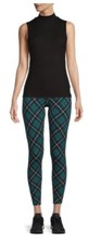 NO BOUNDARIES ANKLE LEGGINGS GREEN PLAID L 11-13 NWT CHR15 