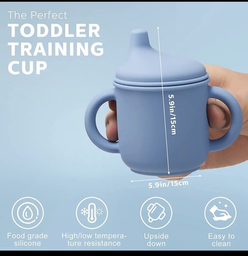 Silicone Sippy Cup Training Cup for Baby 6 months,Soft Baby Cup with Straw Spill - Picture 5 of 5