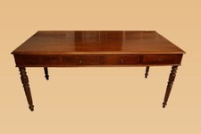 Scrivania Luigi Filippo in mogano del 1800 in mogano