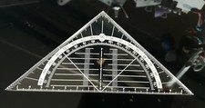 Hobbyist Architect Acrylic Protractor Triangle Transparent Ruler