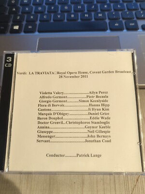 Live Opera Recording CD2027 Traviata Perez Beczala Keenlyside Hipp Kim Grice Wad