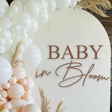Baby in Bloom Baby Shower Party Decal Sign - Gender Reveal Girl or Boy Baby S...
