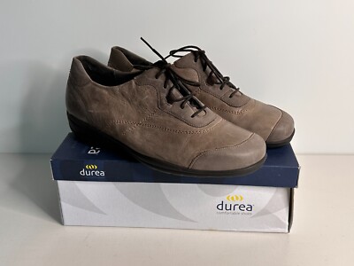 Durea Comfort Sammi Taupe Leather Lace up Comfort Shoes Women Size 9.5 M
