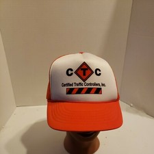 Traffic CONTROLLERS INC Snapback Orange Trucker Cap