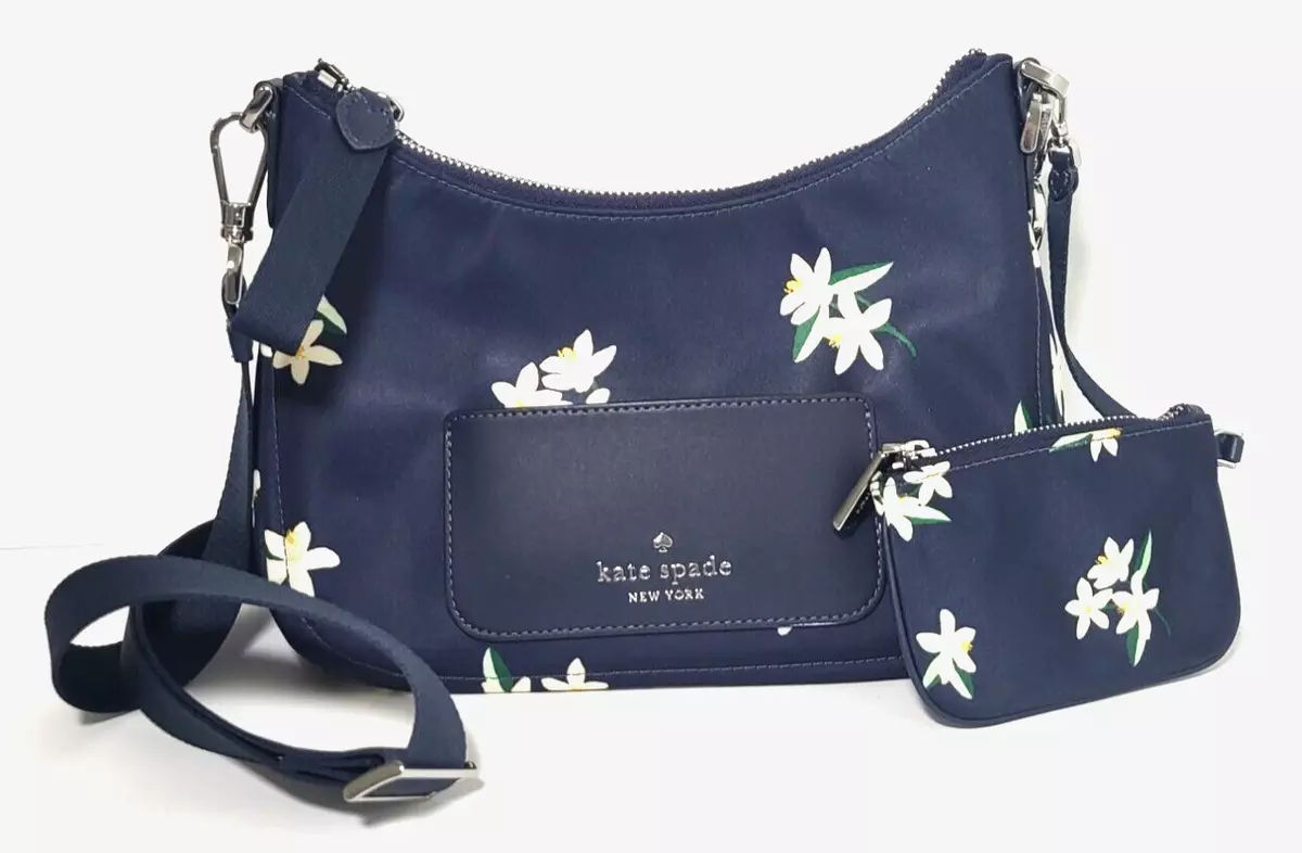 Kate Spade Chelsea Orange Blossom Printed Crossbody KC529 Parisian Navy NWOT