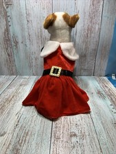 Christmas Santa Clause Pet Dress.Size Large.Small Breed Dog.Adult Cat