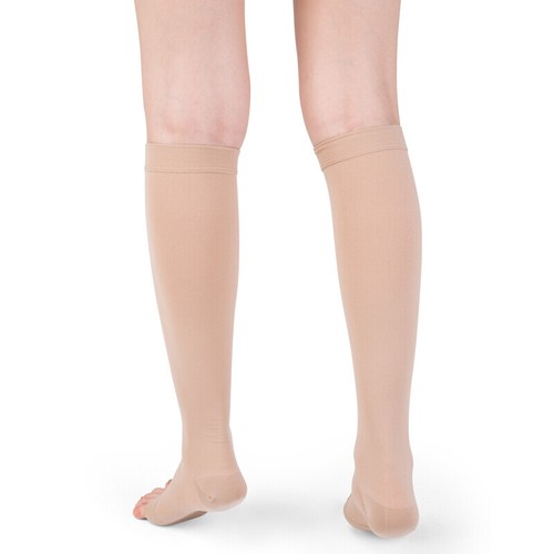 Medias de compresión hasta la rodilla mujeres hombres 20-30 mmHg edema médico hinchazón pian - Imagen 10 de 13