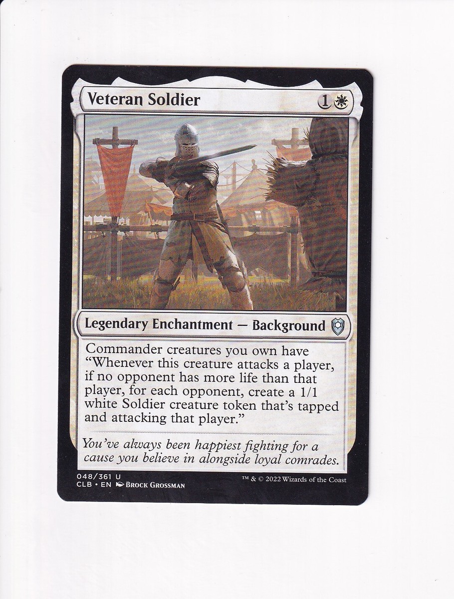 MAGIC MTG COMMANDER LEGENDS: BATTLE FOR BALDUR'S GATE VETERAN SOLDIER (#1)  (X) | eBay