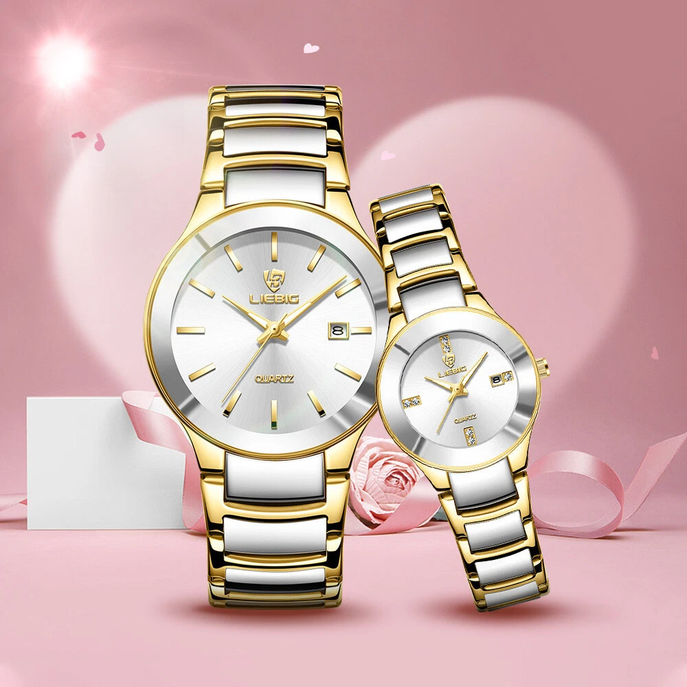 LIEBIG Couple Quartz Watch Luxury Business Waterproof Calendar