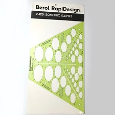 Berol RapiDesign Template R-123 Isometric Ellipses Drafting Flowcharting