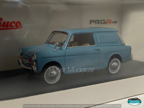 SCHUCO 1/43 AUTOBIANCHI BIANCHINA FURGONCINO 1965 LIGHT BLUE 450933500 - Foto 2 di 4