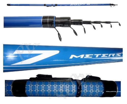 Kit Canna Bolognese 7Mt Carbonio + Mulinello + Filo Pesca Mare Fiume tp - Foto 2 di 4