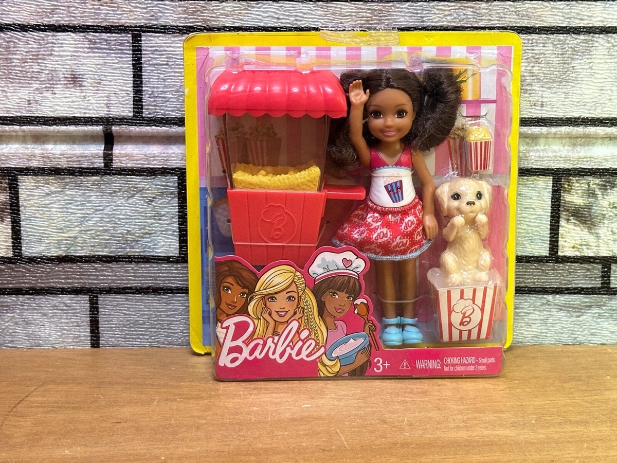 Barbie Chelsea Doll and Popcorn Stand Playset for sale online