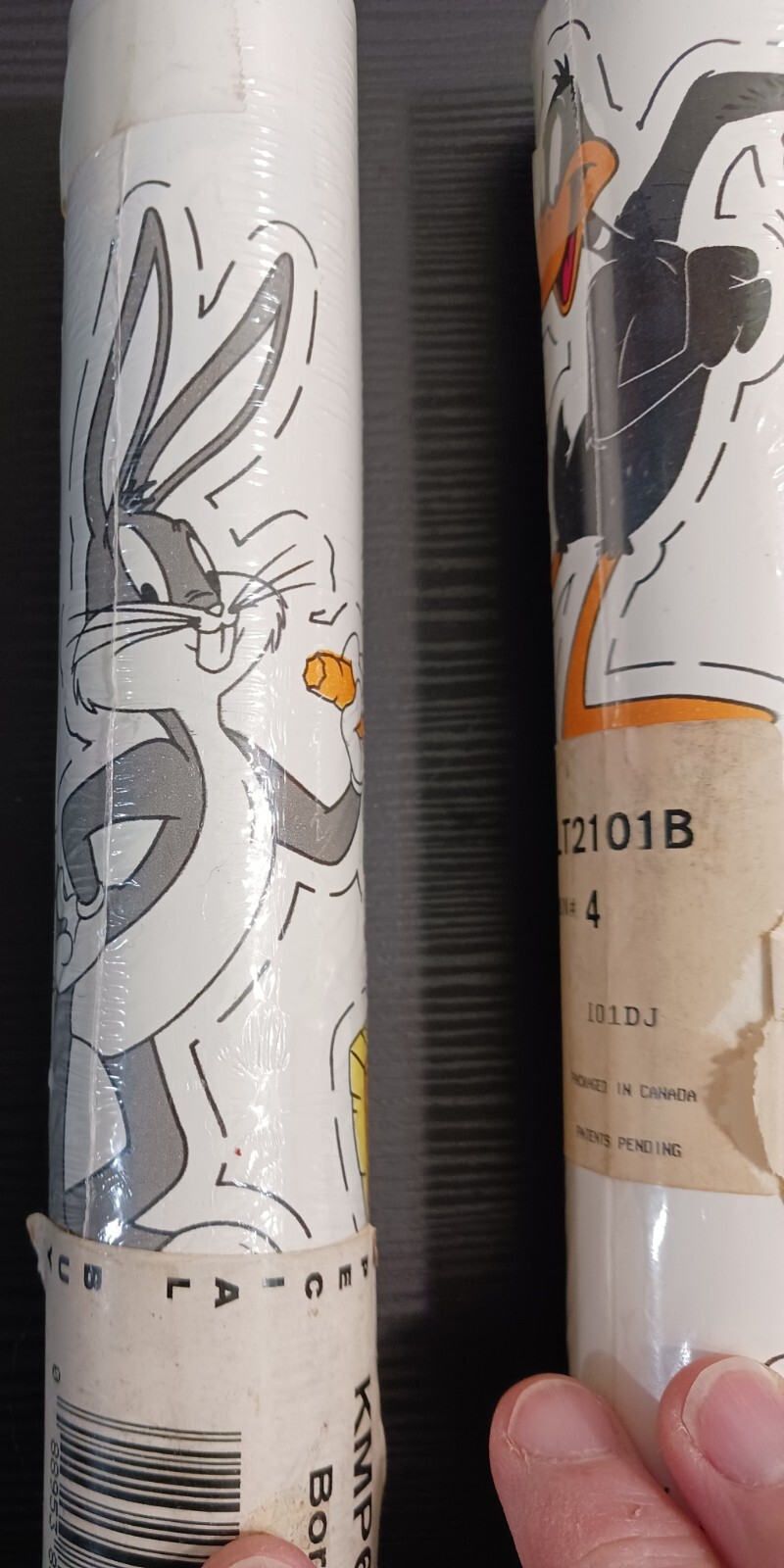 VTG LOONEY TUNES Bugs Bunny Tweety Marvin Wall Paper Border Set of 2 Cut Outs