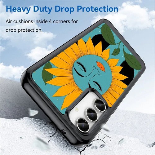 illustration sunflower Lady For iPhone SE4 16E 12 13 14 15 16 Pro Max Hard Cover - Picture 25 of 25