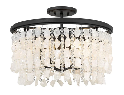 Minka Lavery Shimmering Elegance 4 Light Semi Flush, Sand Coal - Picture 2 of 5