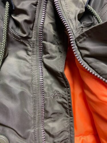 Alpha Industries Jacket Mens M Green Parka Type N 3B Extreme Cold Weather Hood - Picture 10 of 20