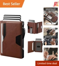 Slim Aluminum Wallet with RFID Protection, Compact Card Case, 9-13 Capacity