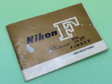1970 Nikon Camera F TN Photomic Instruction Manual