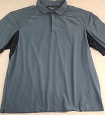 Nike Dri Fit UV Short Sleeve Polo Golf Casual Shirt Sz XL Mens Blue Navy Blue
