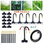 65Ft Drip Irrigation System Garden Plant Self Watering Micro Hose Sprinkler Kit