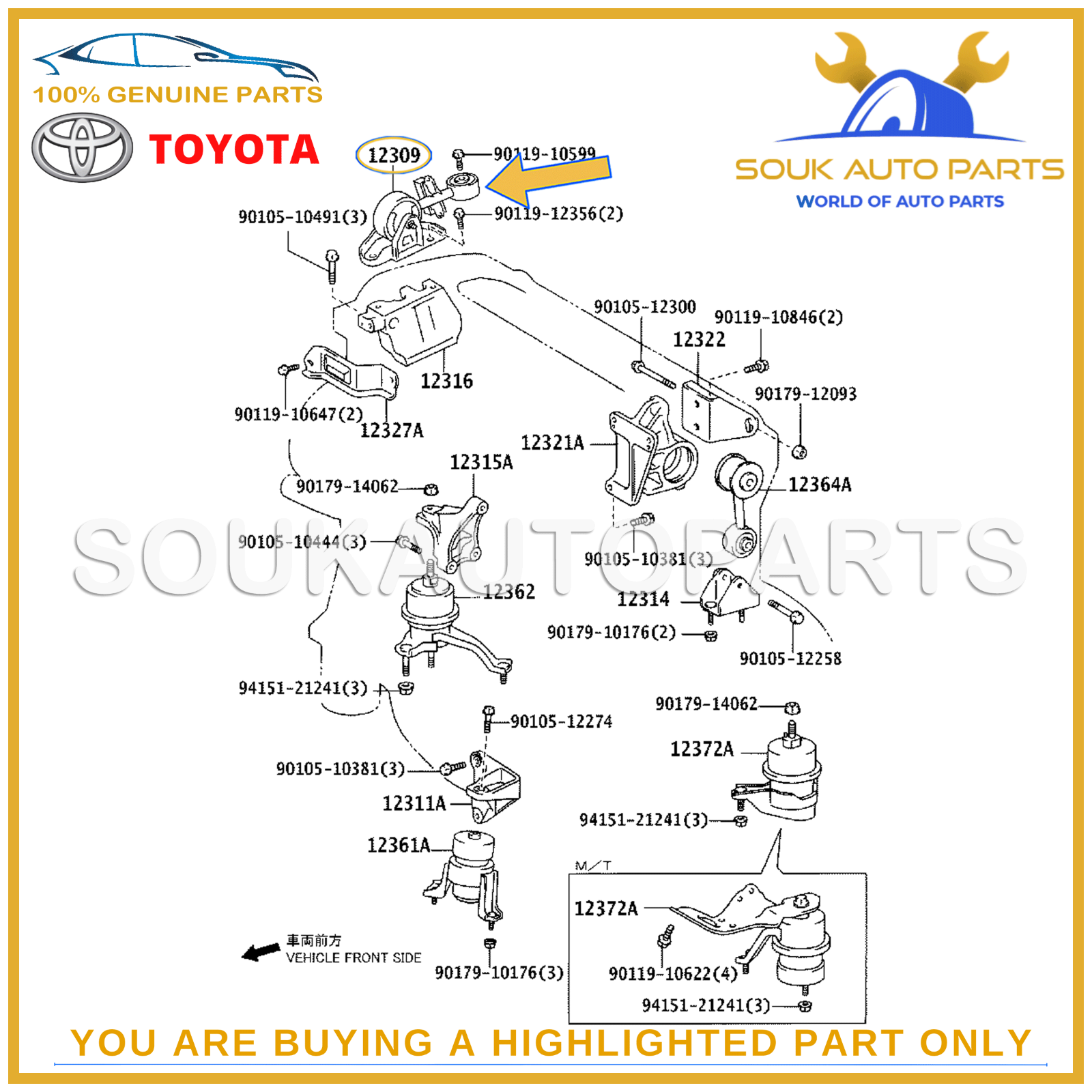 Toyota 12309 28161