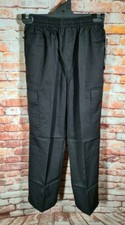 BNWT Boys Sz 10 LW Reid Brand Black Elastic Waist Cargo Side Pocket School Pants