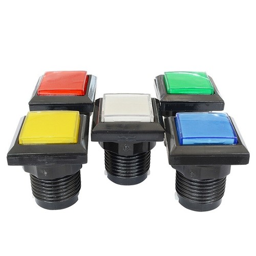 1Pcs New Arcade Square Push Buttons Illumilated LED Light w/ Microswitch 33*33mm - Picture 2 of 28