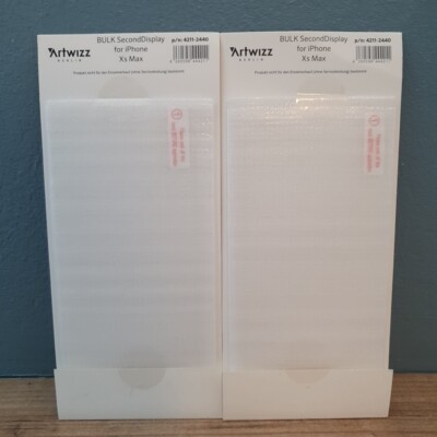 2x Apple iPhone Xs Max  Glas Displayschutzglas Panzerfolie Schutzfolie NEU
