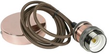 Image of Antique Copper Modern Retro Vintage Industrial Pendant Ceiling Lamp Light + Bulb