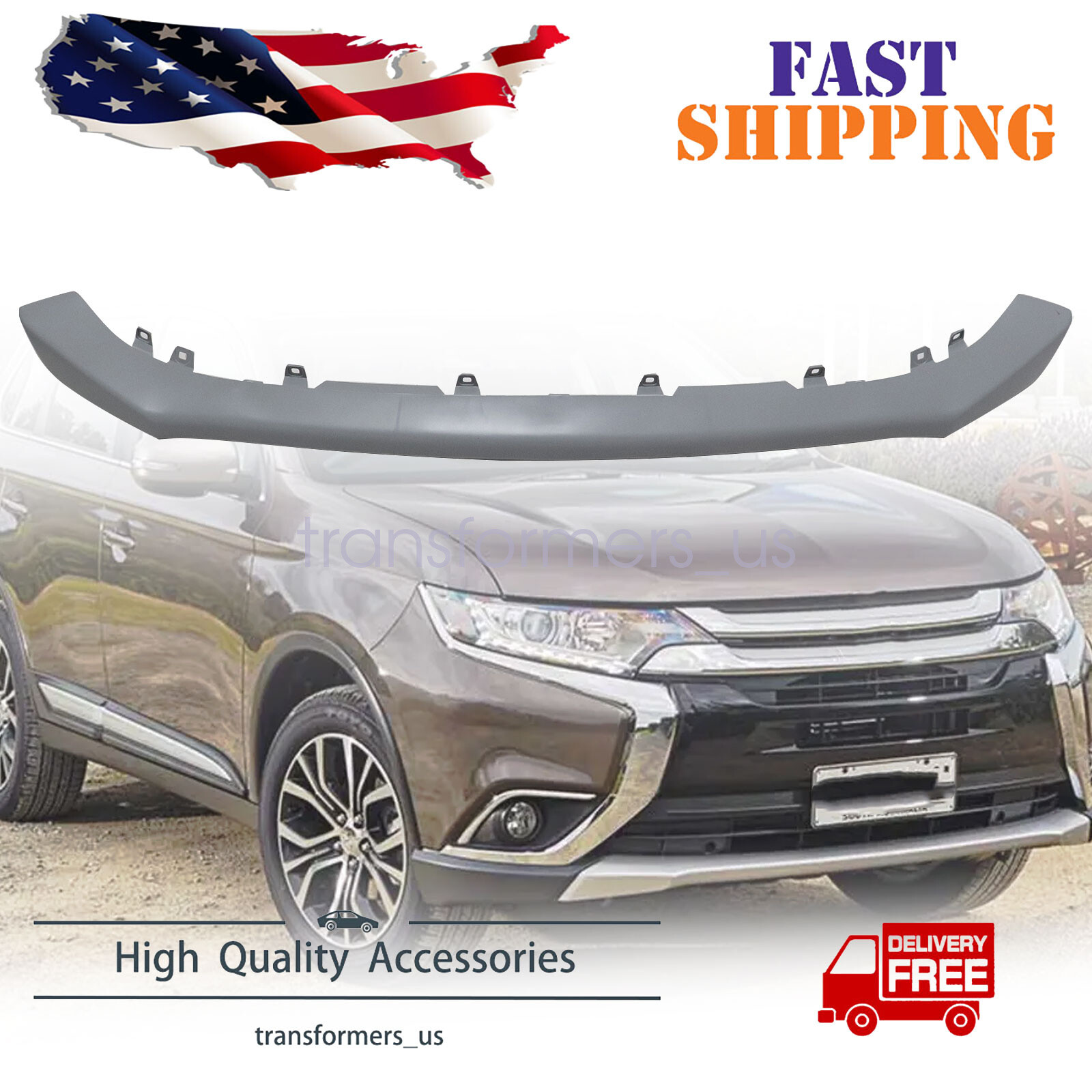 New For 2016-2018 Mitsubishi Outlander Front Bumper Lower Valance Panel 6405A197