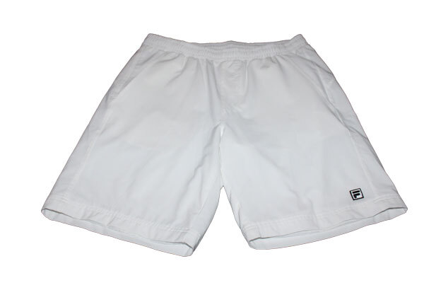 T) PANTALONI DA TENNISS PANTALONCINI BIANCHI SANTANA FILA taglia 50 M NUOVI