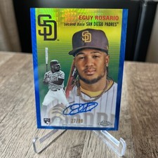 2023 Topps Chrome Platinum Eguy Rosario Rookie Auto Blue Prizim Refractor /99