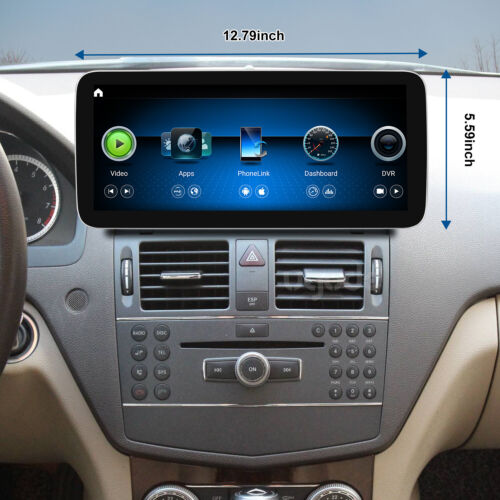 For Mercedes Benz C W204 S204 NTG4.0 Android 13 Screen CarPlay Autoradio 12.3" - Afbeelding 1 van 8