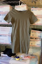 Pretty Little Thing Olive Green Bodycon Short Sleeve Dress Women Size 6 Petite