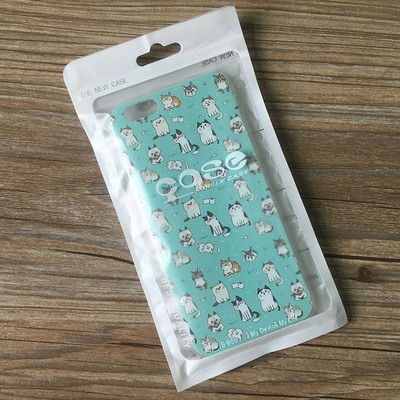 Self Seal Hang Hole Plastic Retail Bags Packaging For Cell Phone Case Cover