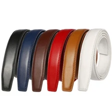 3.0cm Business Men's Automatic Buckle Belt Multicolor Leather Ratchet Strap Gift