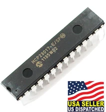 Microchip MCP23017-E/SP DIP28 16-Bit I/O Expander with I2C Interface IC 